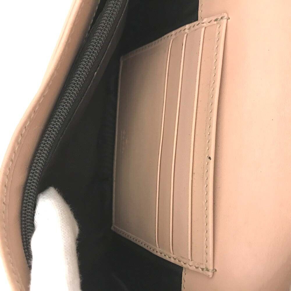 GUCCI GG Supreme Bi Folded Compact Wallet Pink and Beige