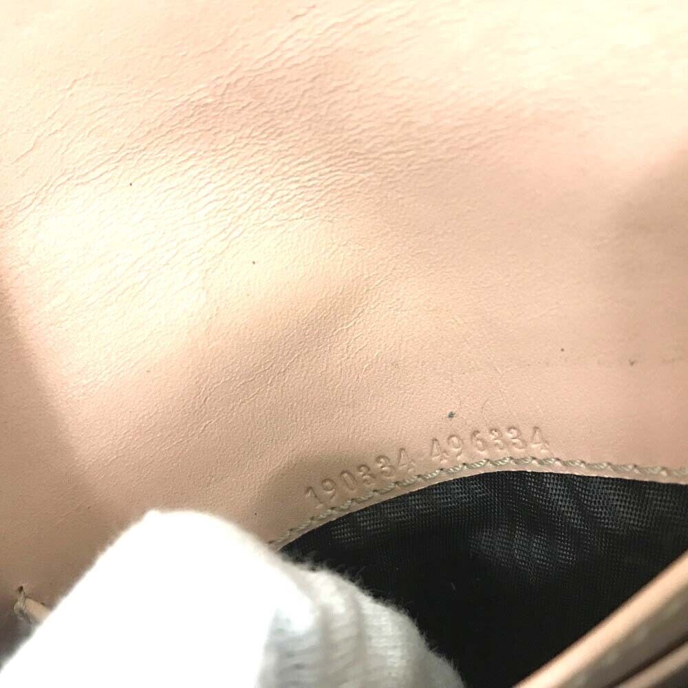 GUCCI GG Supreme Bi Folded Compact Wallet Pink and Beige