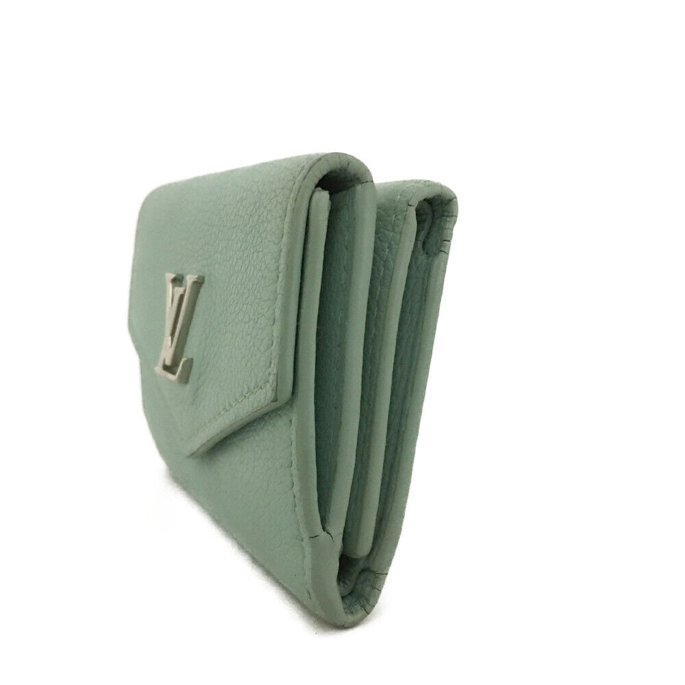 Louis Vuitton Portefeuille Lock Mini Compact Wallet Mist Green