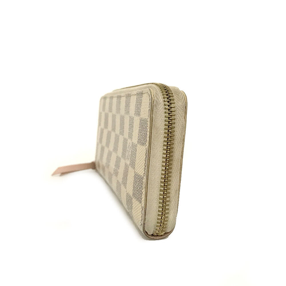 LOUIS VUITTON Damier Azur Clemence Wallet Rose Ballerine  GI4116