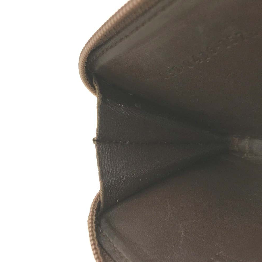 GUCCI Monogram Zip Lovely Coin Purse Brown