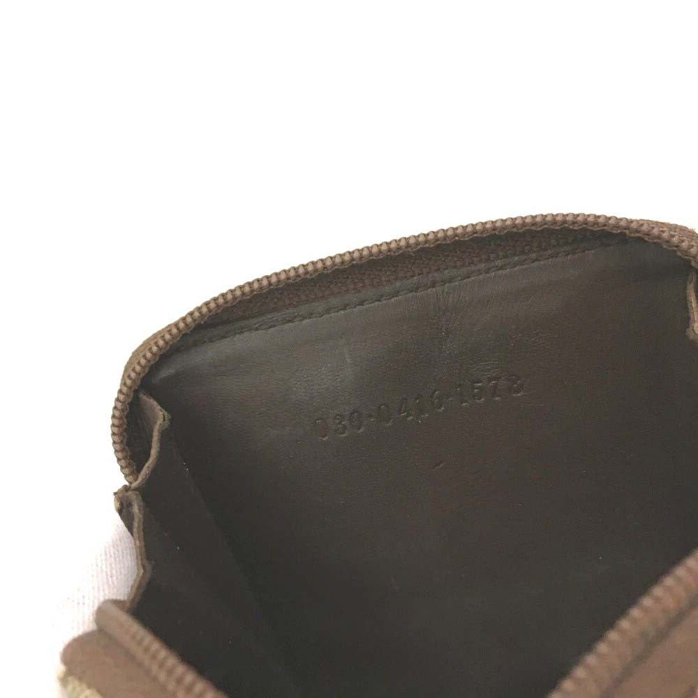 GUCCI Monogram Zip Lovely Coin Purse Brown