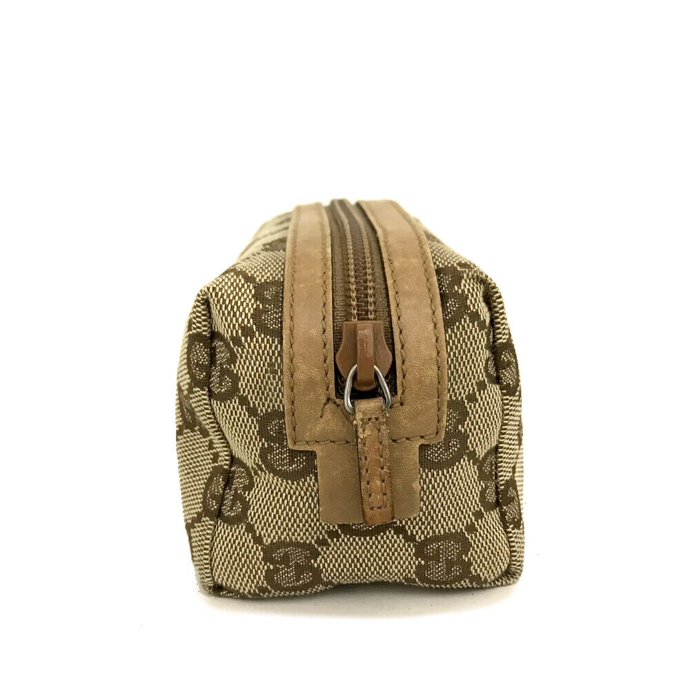 USED GUCCI Monogram Small Balthus Cosmetic Case Beige