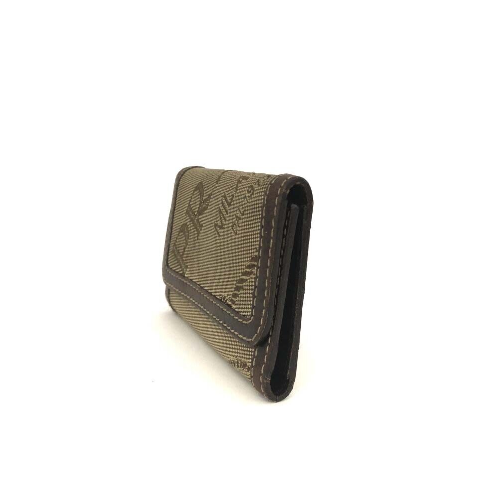 Prada  Jacquard Logo 6 Ring Key Case Corda Moro