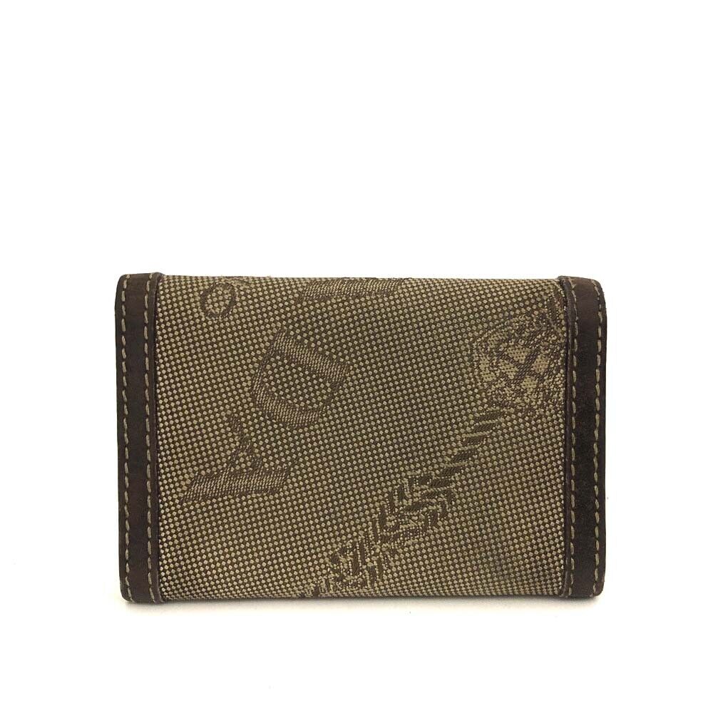 Prada  Jacquard Logo 6 Ring Key Case Corda Moro