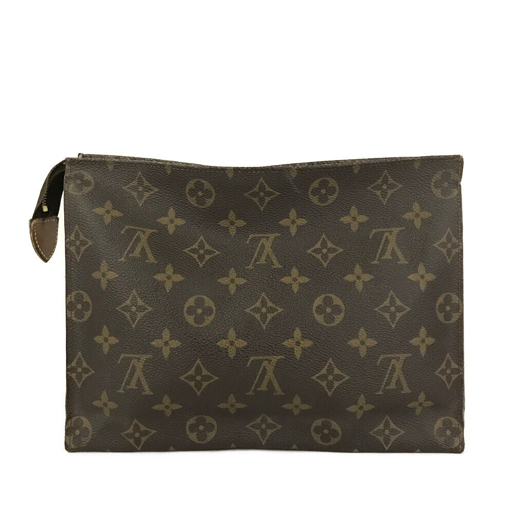 Louis Vuitton  Monogram Toiletry Pouch 26 Brown Interior with Marks