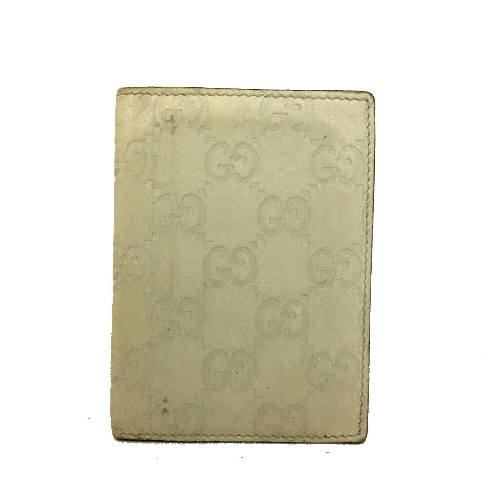 GUCCI Ssima GG Logo Leather Card Case