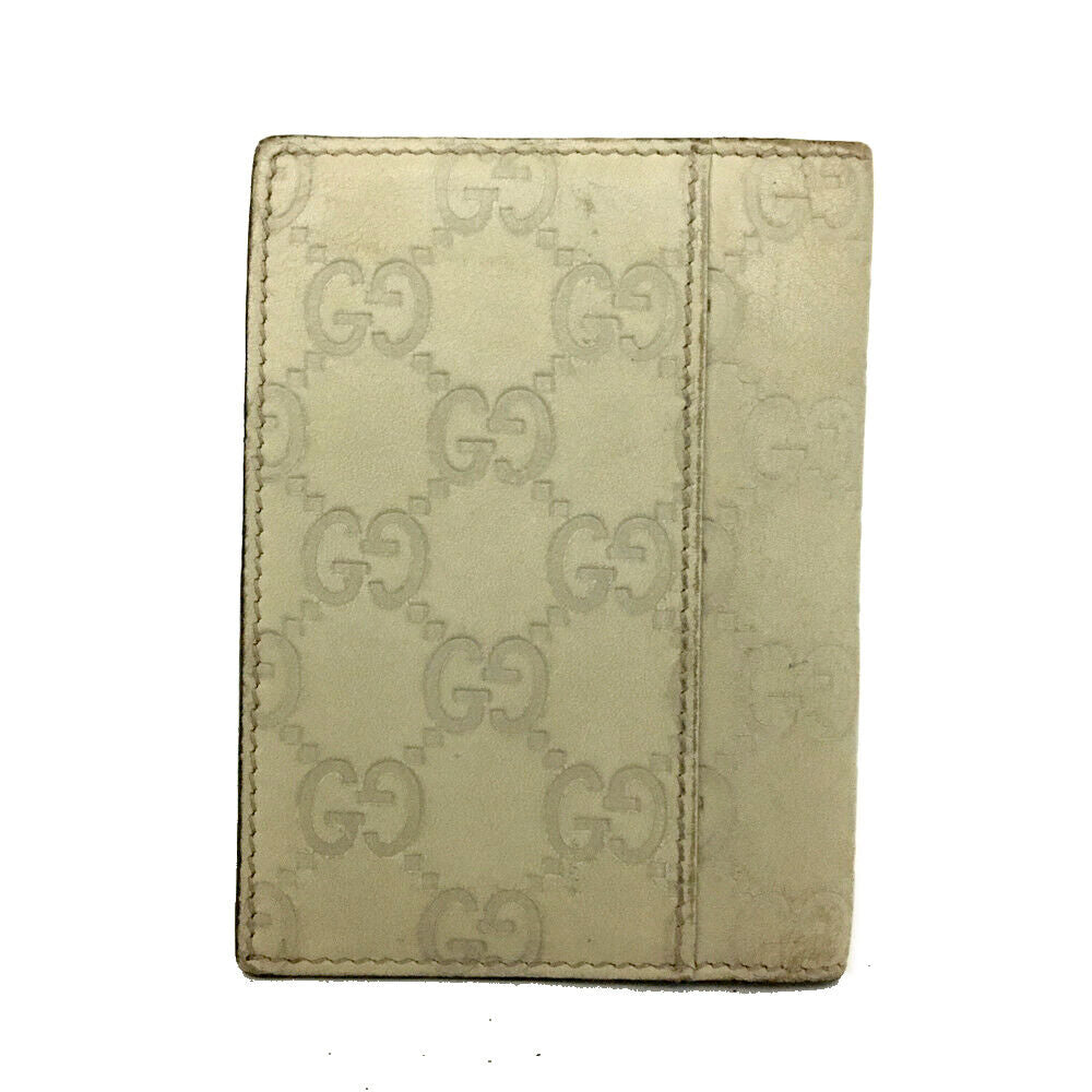 GUCCI Ssima GG Logo Leather Card Case