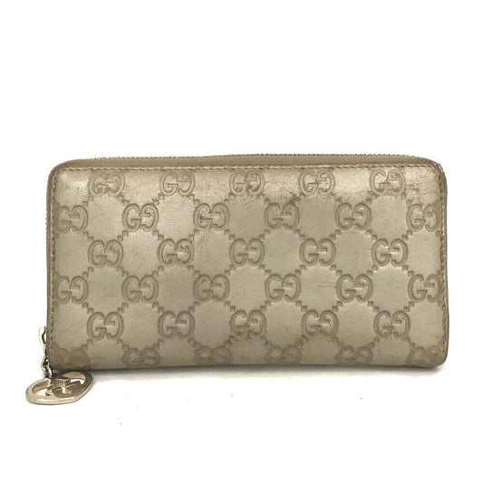 Gucci  Metallic Guccissima Lovely Zip Around Wallet Gold