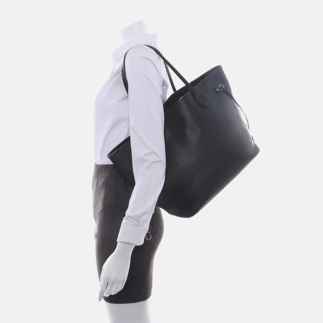 Louis Vuitton Neverfull MM Epi Black Leather Tote