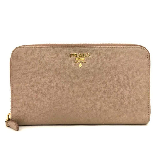 Preorder  PRADA Saffiano Metal Zip Around Wallet Sabbia