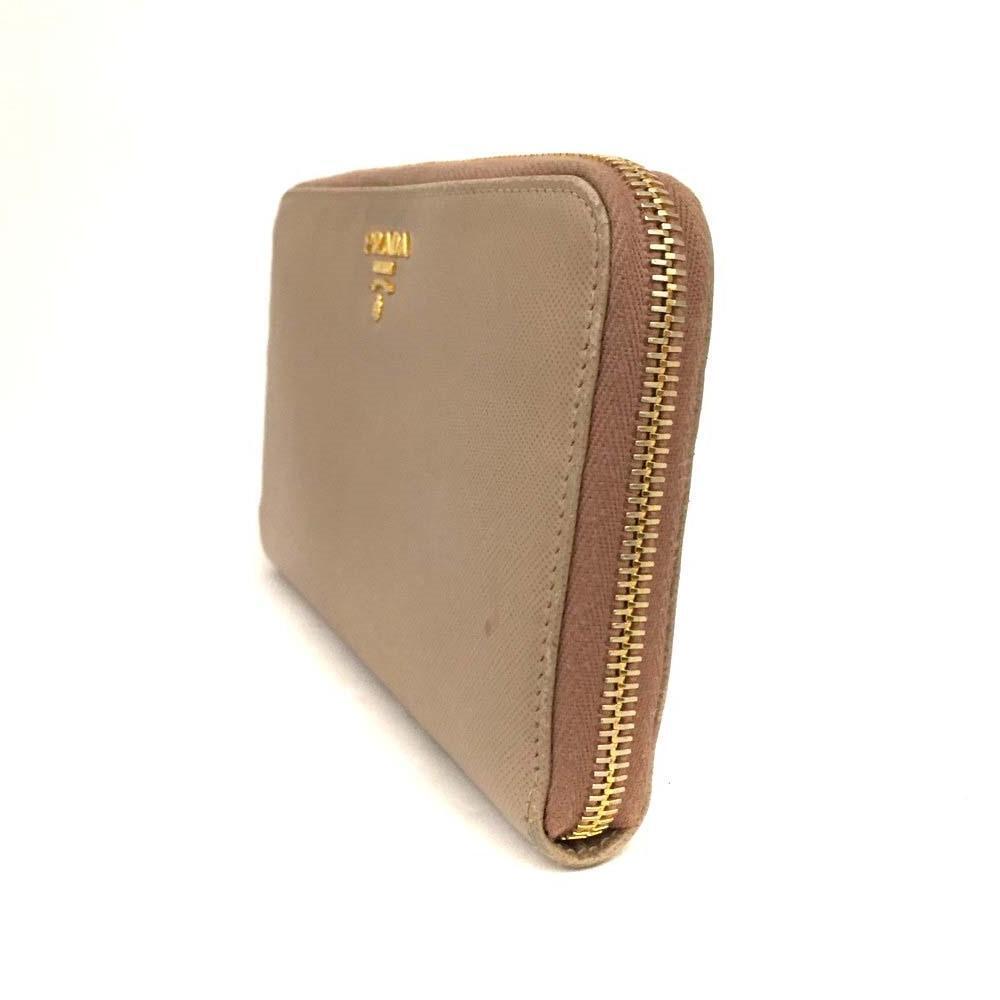 Preorder  PRADA Saffiano Metal Zip Around Wallet Sabbia