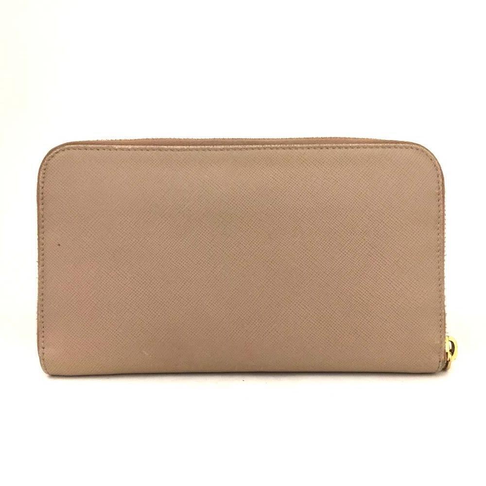 Preorder  PRADA Saffiano Metal Zip Around Wallet Sabbia