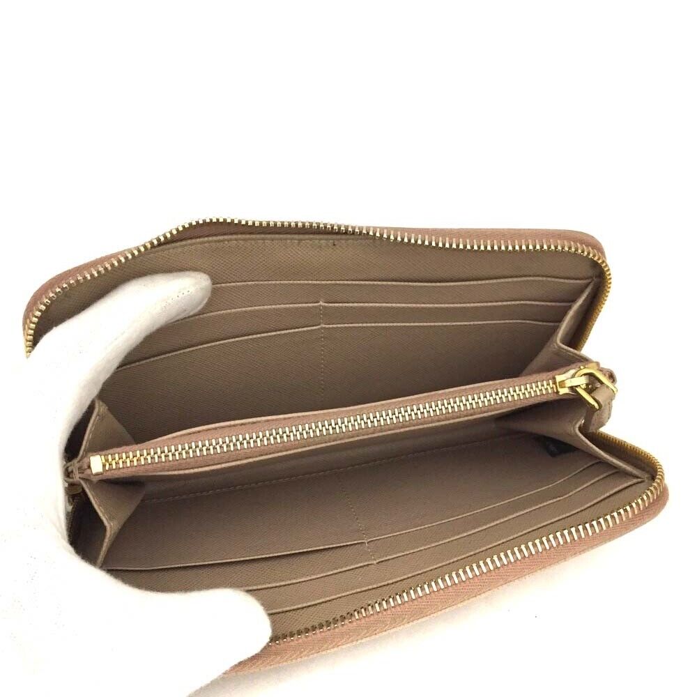Preorder  PRADA Saffiano Metal Zip Around Wallet Sabbia