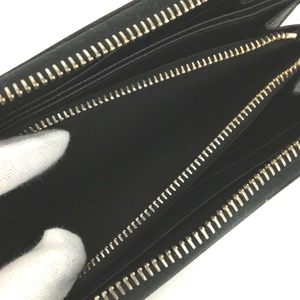 PRADA Saffiano Zip Around Wallet Black