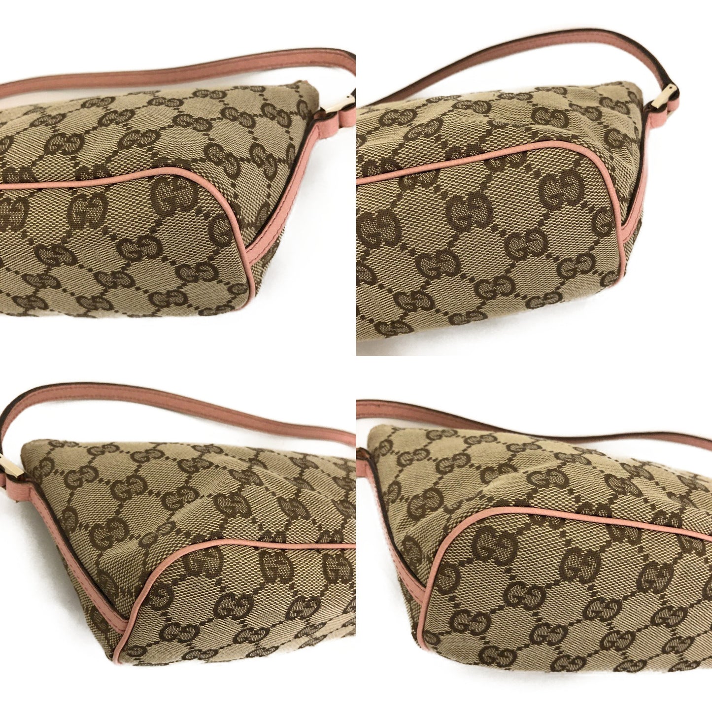 GUCCI Monogram Boat Pochette Pink