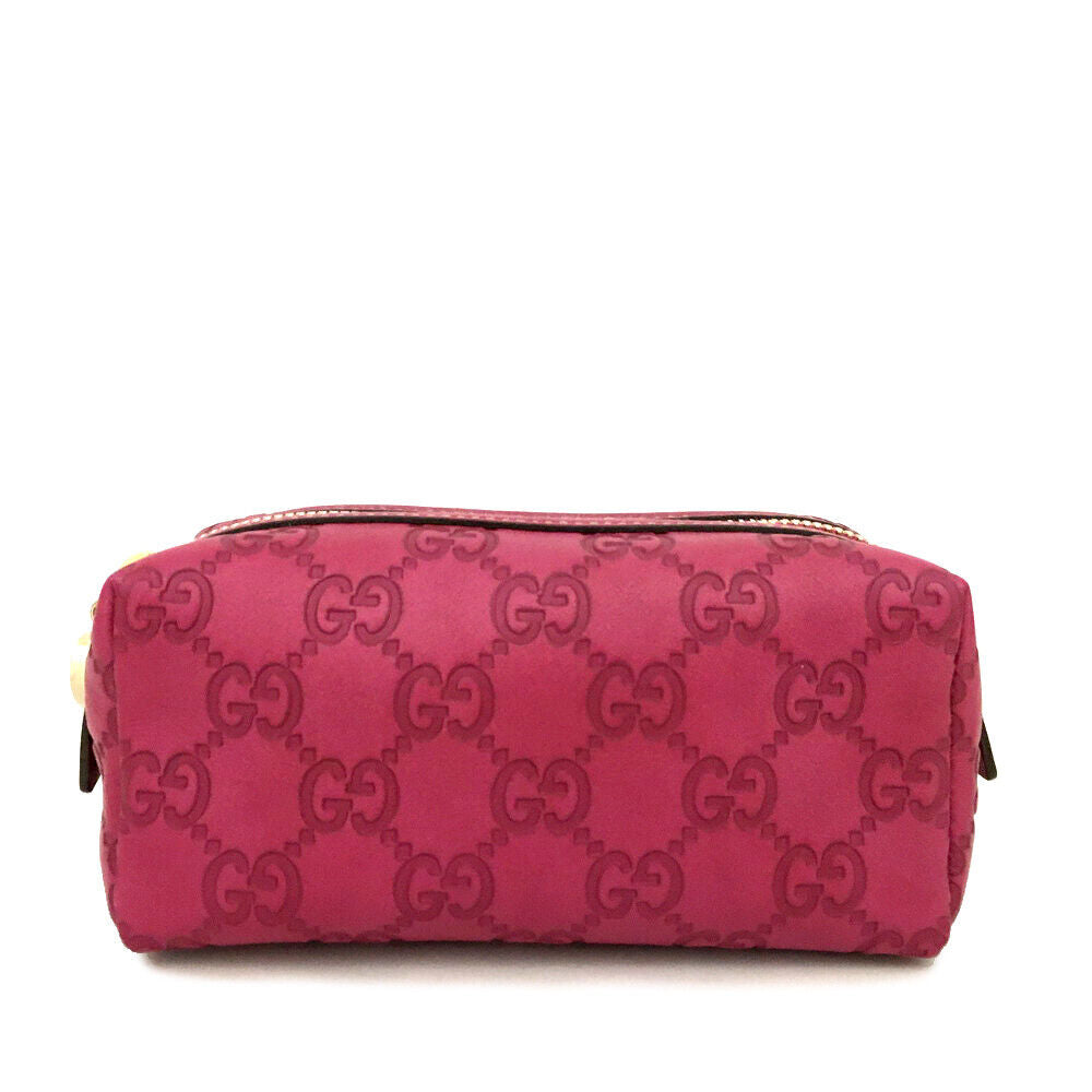 GUCCI Guccissima Small Cosmetic Pouch Pink