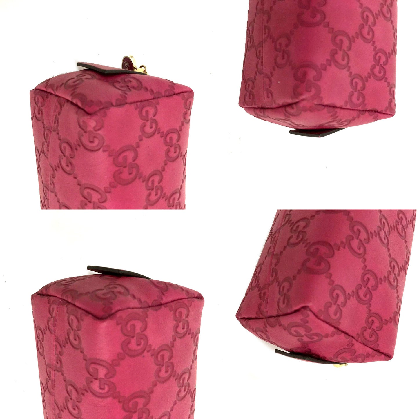 GUCCI Guccissima Small Cosmetic Pouch Pink