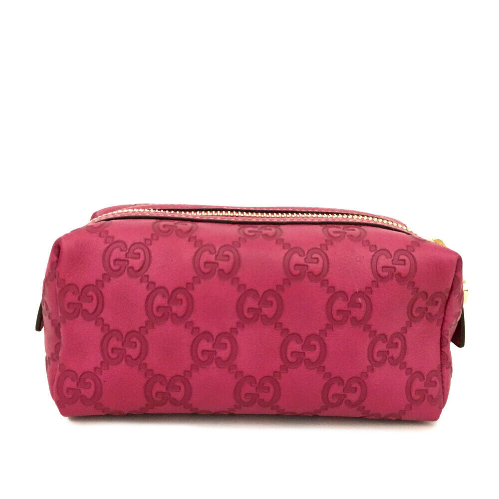 GUCCI Guccissima Small Cosmetic Pouch Pink