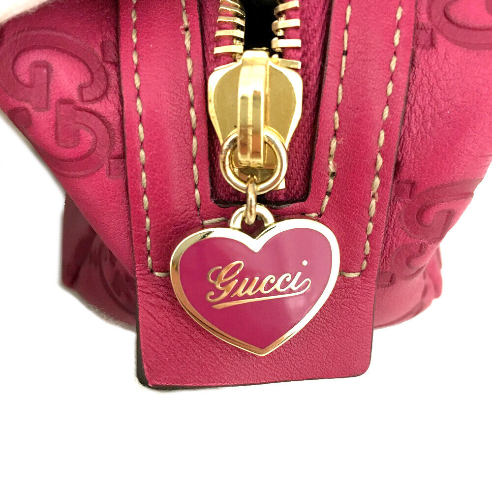 GUCCI Guccissima Small Cosmetic Pouch Pink