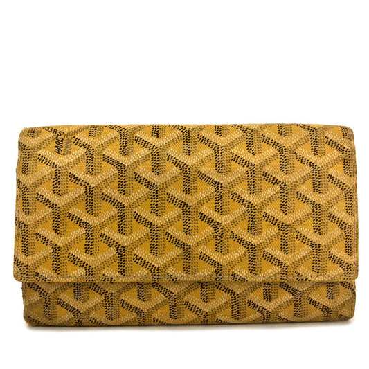 GOYARD Goyardine Long Bi-Fold Wallet Yellow