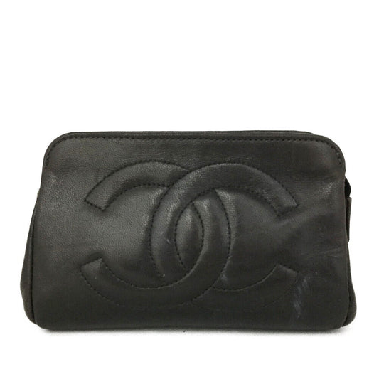CHANEL Timeless CC Cosmetic Pouch Bag Black
