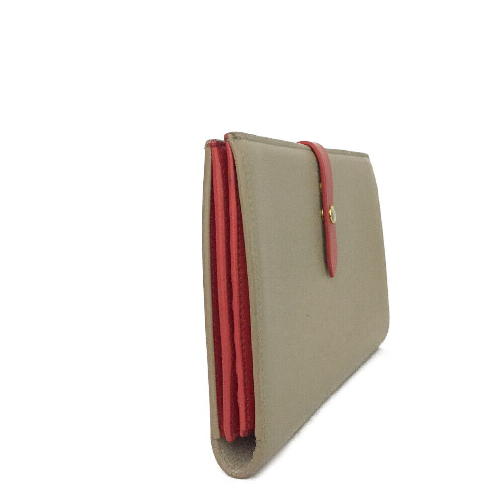 CELINE Calfskin Large Multifunction Strap Wallet Red