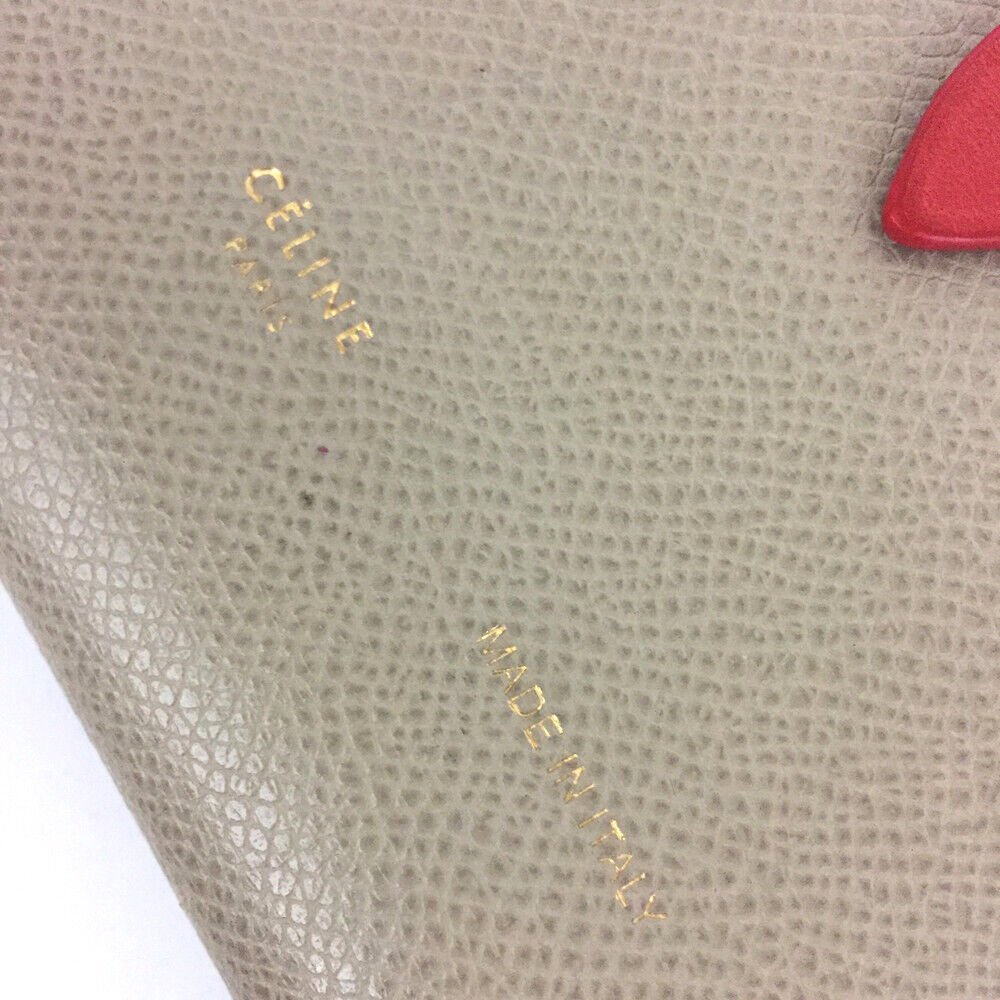 CELINE Calfskin Large Multifunction Strap Wallet Red