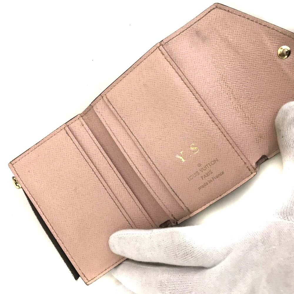 LOUIS VUITTON Monogram Zoe Wallet Rose Ballerine MI4179