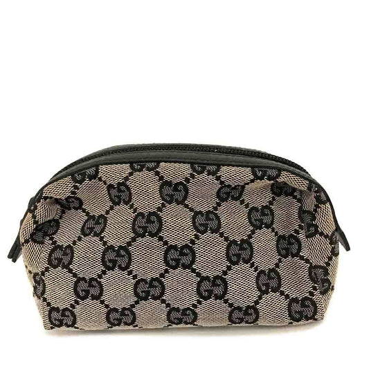 GUCCI Monogram Small Cosmetic Case Dark Brown
