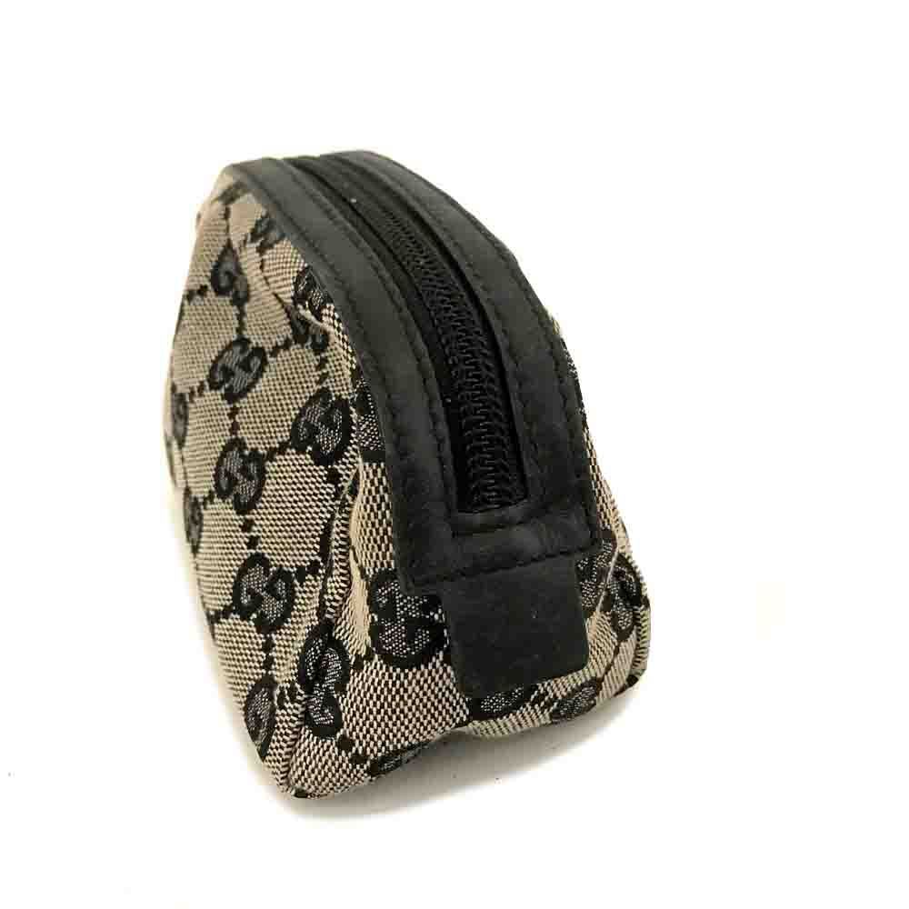 GUCCI Monogram Small Cosmetic Case Dark Brown