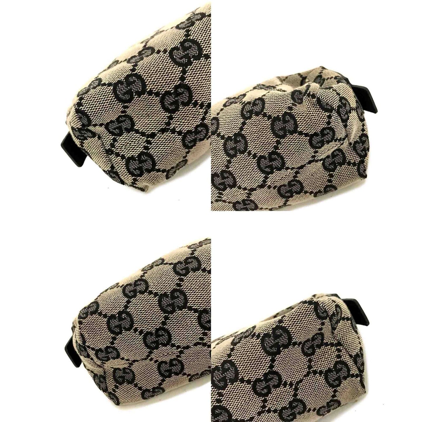 GUCCI Monogram Small Cosmetic Case Dark Brown