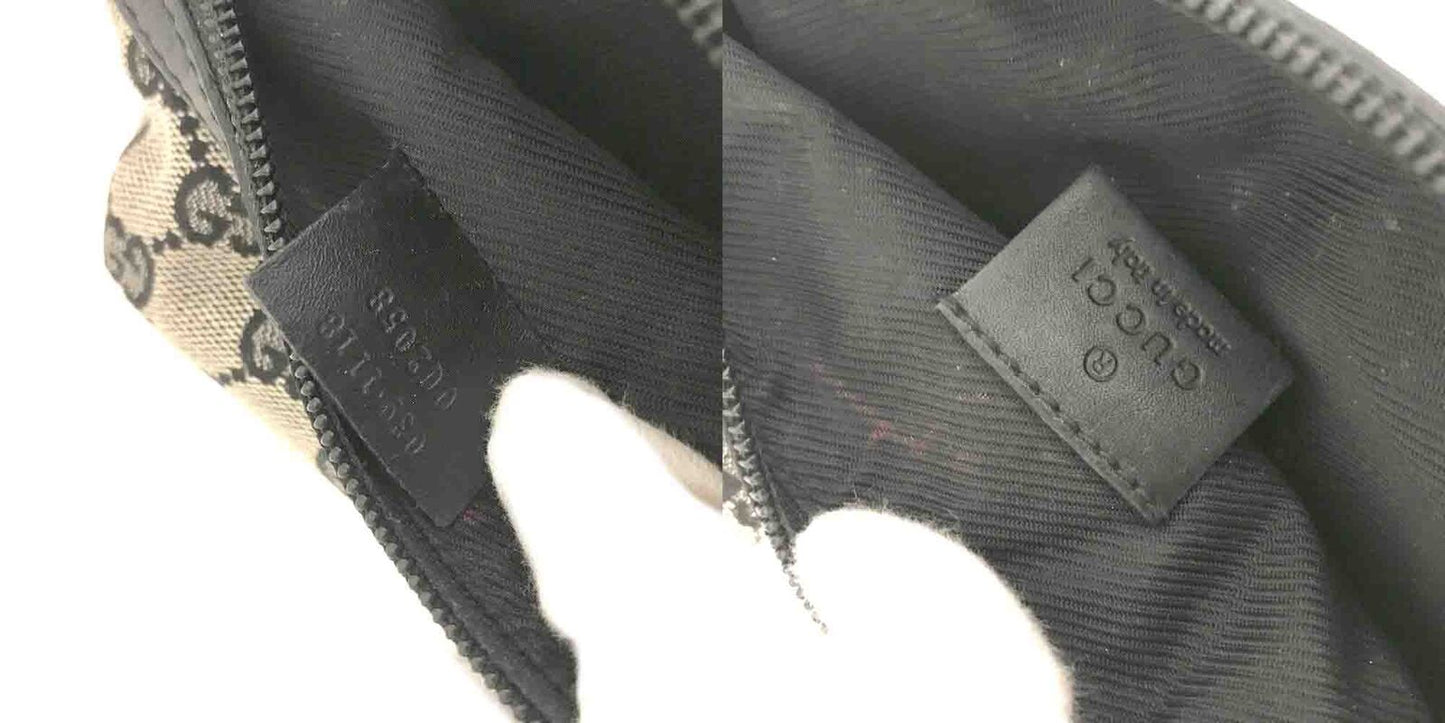 GUCCI Monogram Small Cosmetic Case Dark Brown