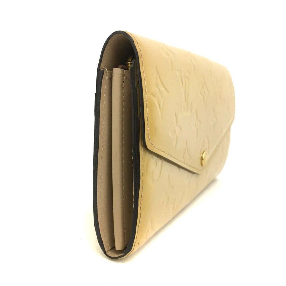 LOUIS VUITTON Vernis Sarah Wallet Beige Poudre TH3194