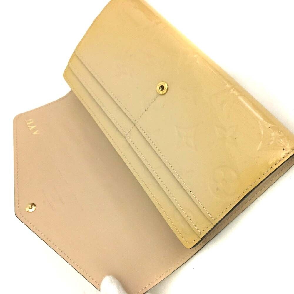 LOUIS VUITTON Vernis Sarah Wallet Beige Poudre TH3194