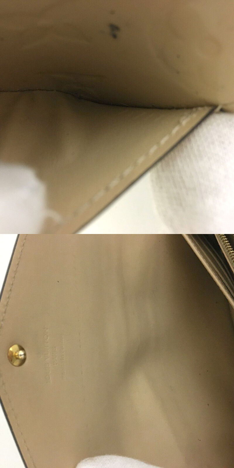 LOUIS VUITTON Vernis Sarah Wallet Beige Poudre TS1116