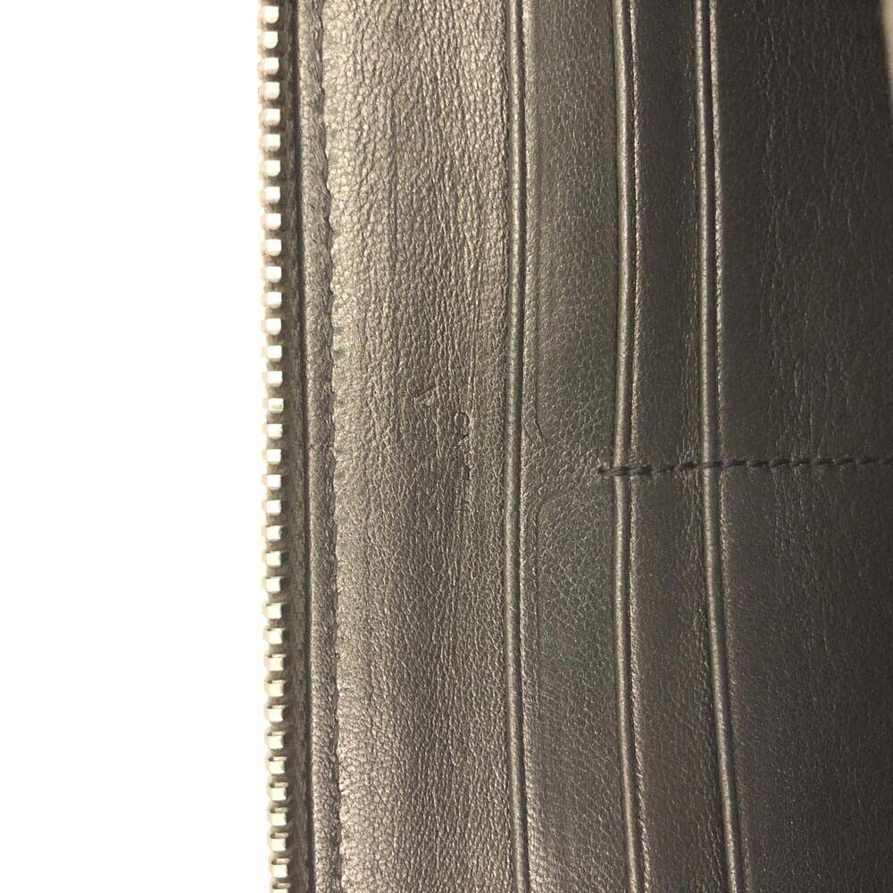 Prada  Spazzolato Zip Around Wallet Silver