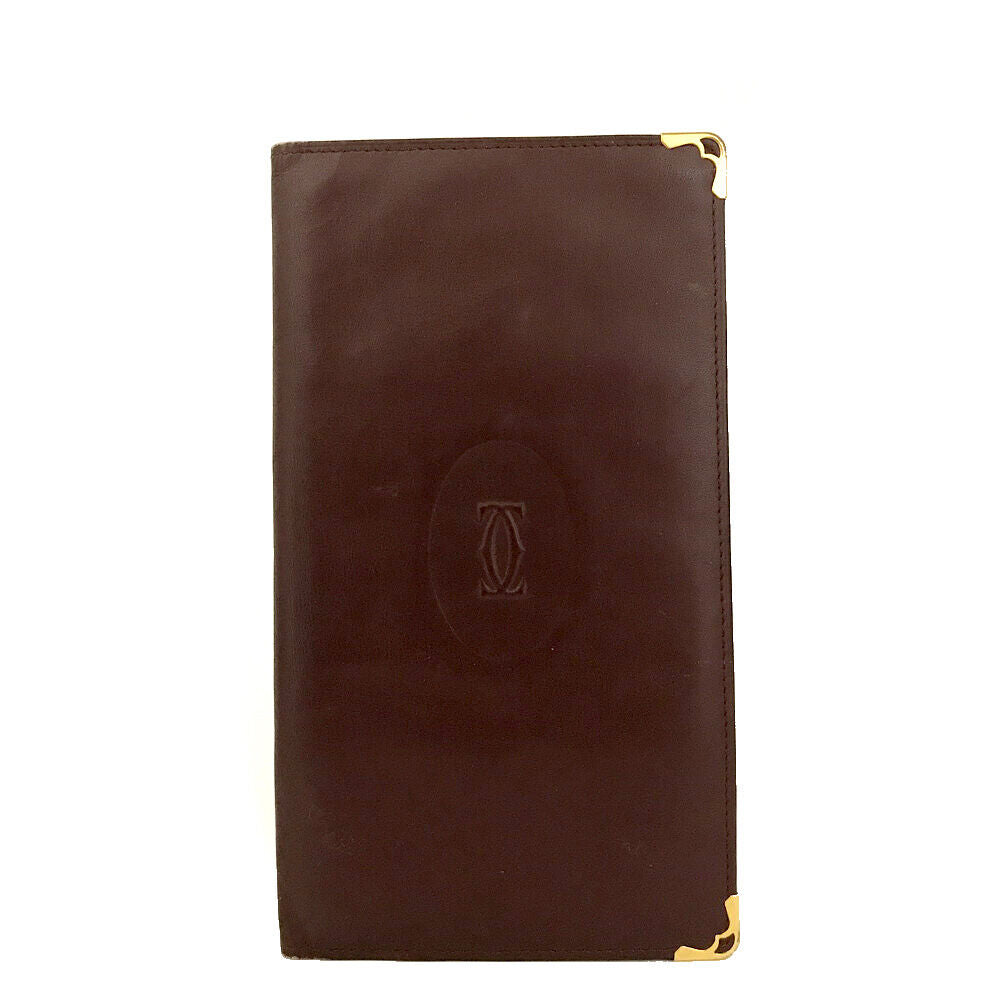 Must de Cartier Leather Long Bifold Wallet