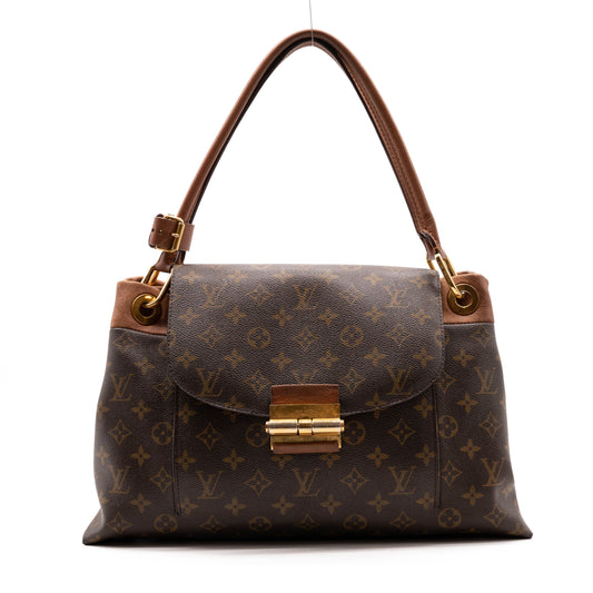 USED Louis Vuitton Olympe Camel Brown Monogram Canvas Shoulder Bag