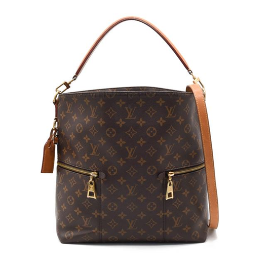 Louis Vuitton Melie Brown Monogram Canvas Shoulder Bag Hobo Satchel