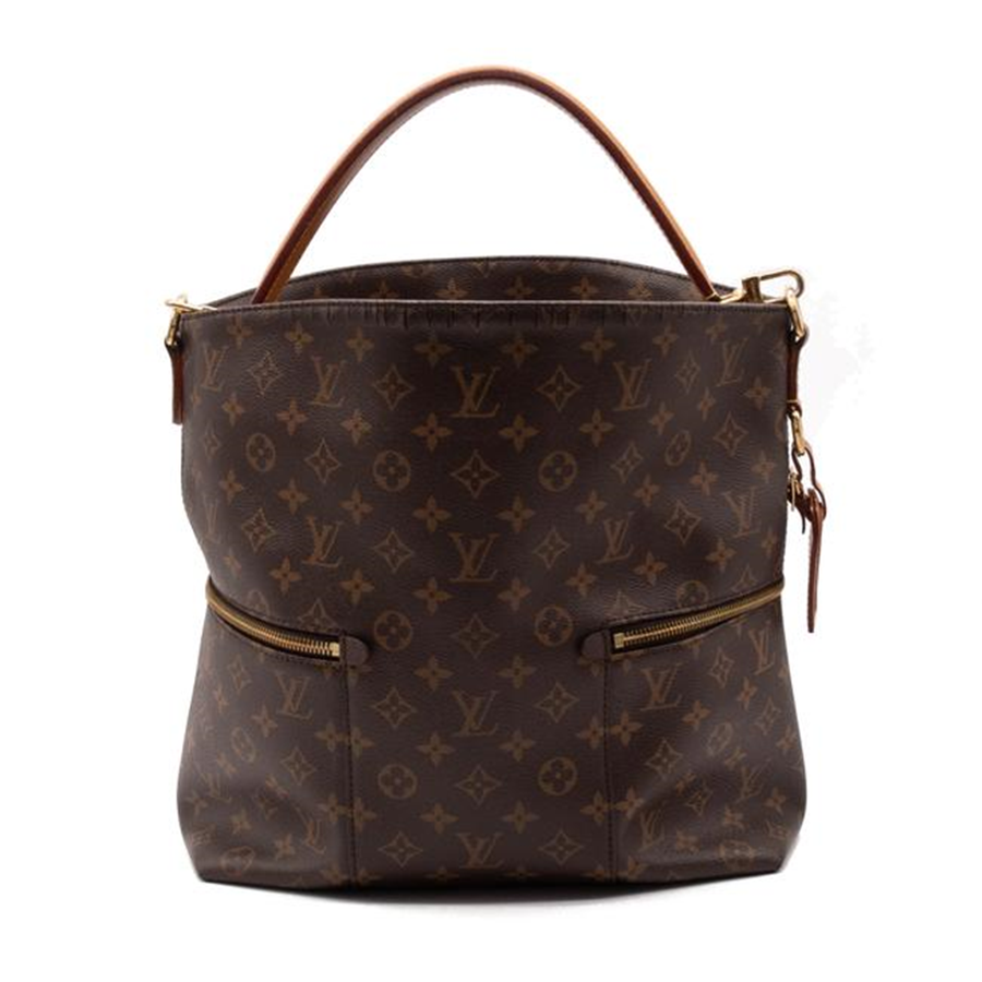 Louis Vuitton Melie Brown Monogram Canvas Shoulder Bag Hobo Satchel