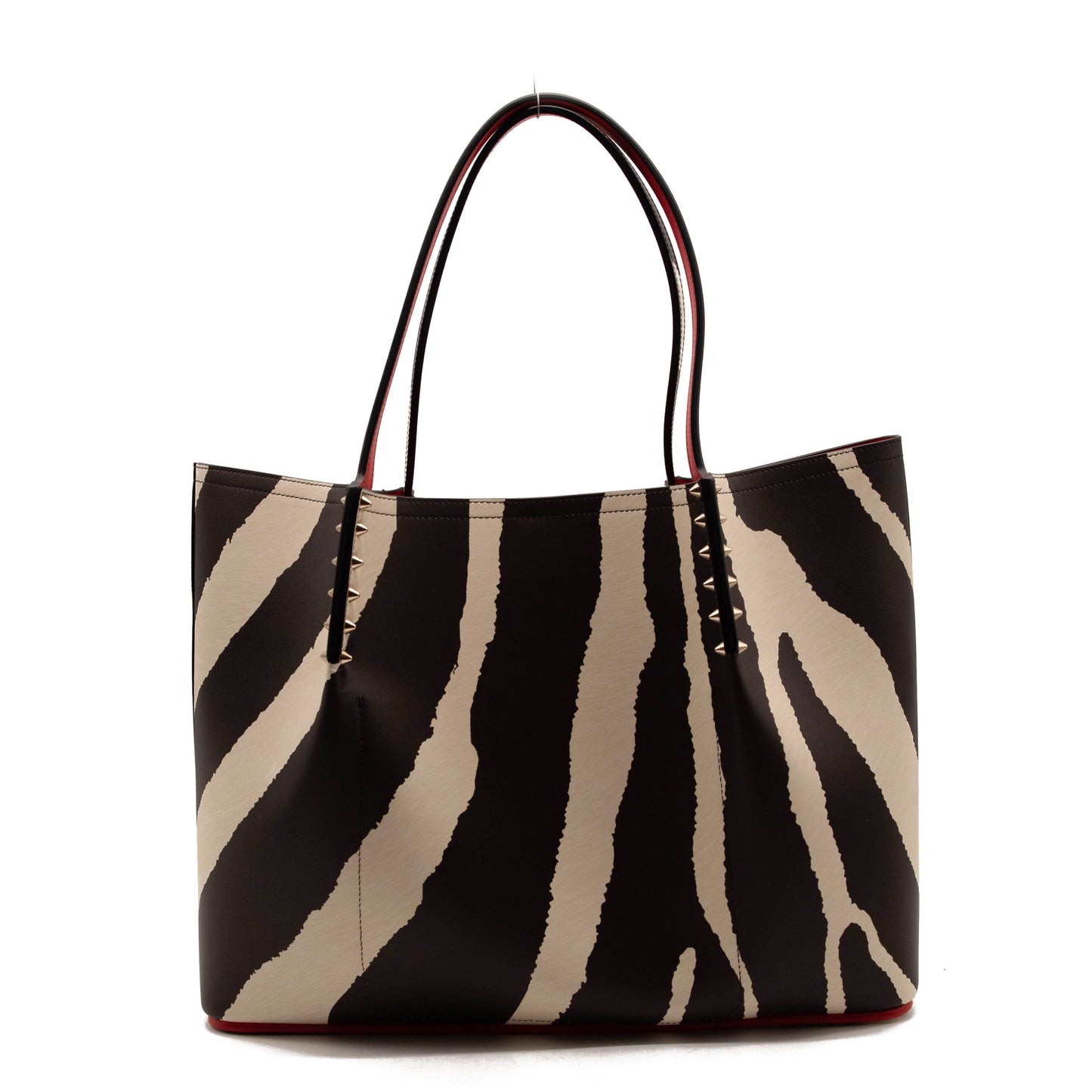 NEW $1700 Christian Louboutin Large Cabarock Stripe Tote in Dark Brown