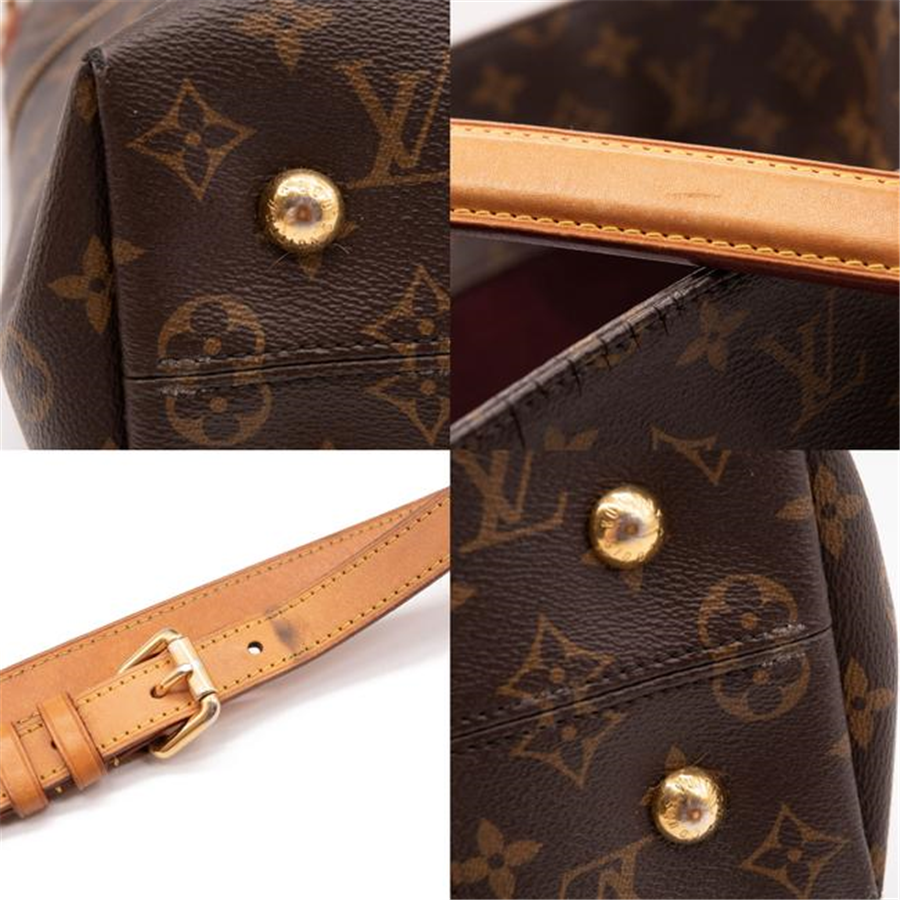 Louis Vuitton Melie Brown Monogram Canvas Shoulder Bag Hobo Satchel