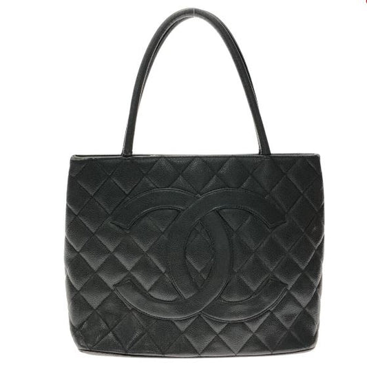 CHANEL Caviar Quilted Medallion Tote Black