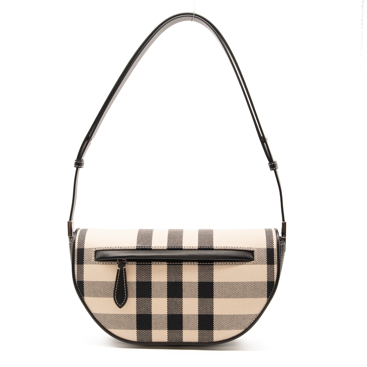 NEW $2050 Burberry Olympia Check Canvas Shoulder Bag