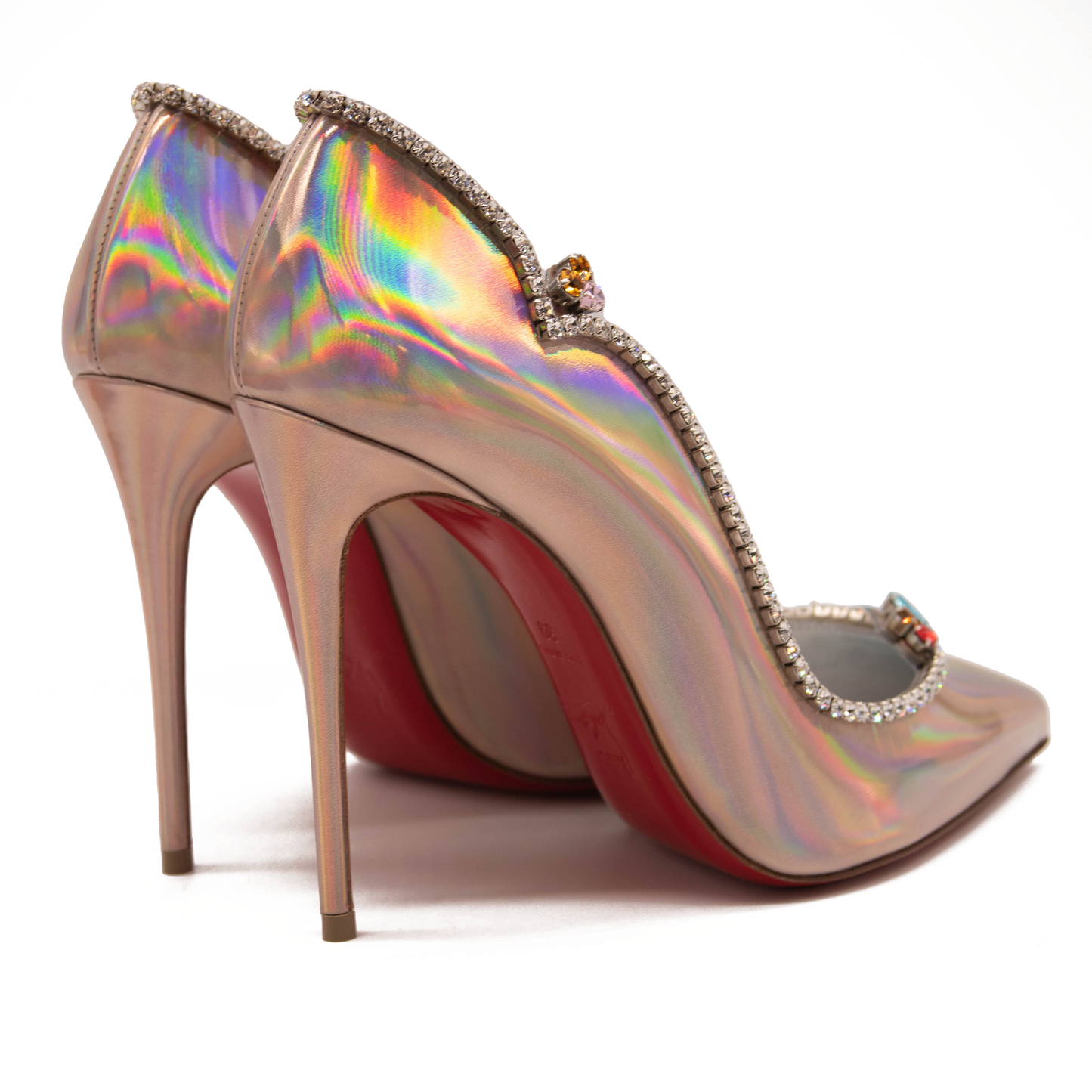 NEW Christian Louboutin Chick Queen Pointed Toe Pump Wood Rose 37.5 EU