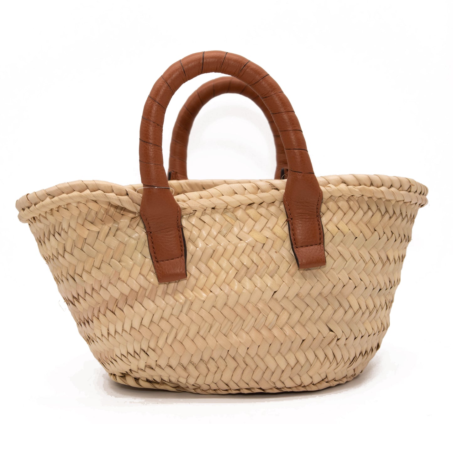 NEW Chloe Small Marcie Panier Woven Palm Basket Tote