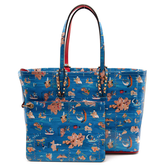 NEW Christian Louboutin Cabata Small Loubi Odyssey Print Tote