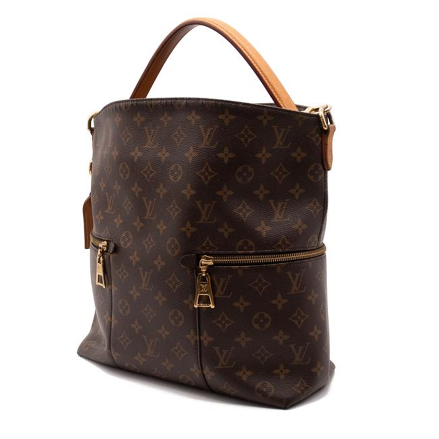 Louis Vuitton Melie Brown Monogram Canvas Shoulder Bag Hobo Satchel