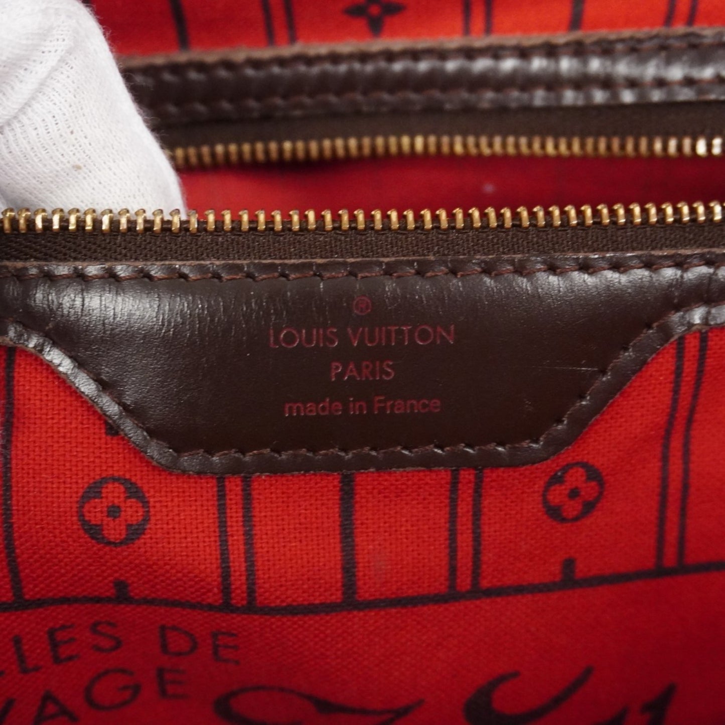 Louis Vuitton  Damier Ebene Neverfull MM N51105